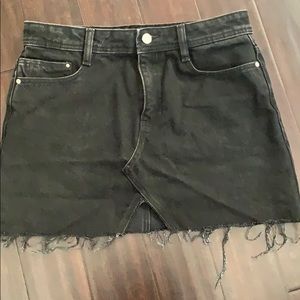Black jean skirt